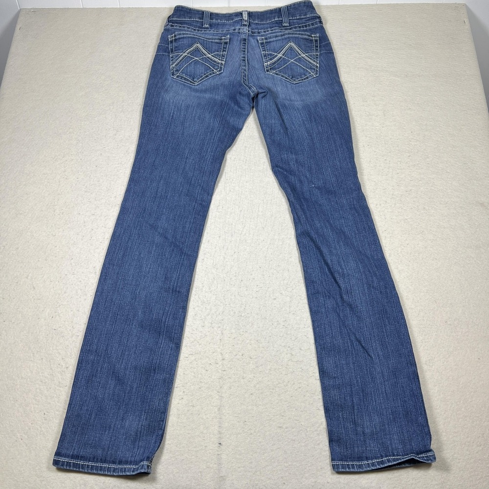 Ariat‎ R.E.A.L. Jeans Womens 30XL Blue Medium Wash Slim Straight Stretch Denim - Picture 12 of 13